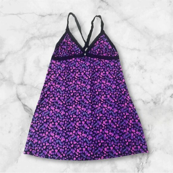 XOXO Lace Trim Purple Leopard Cami – Size L - Picture 2 of 7